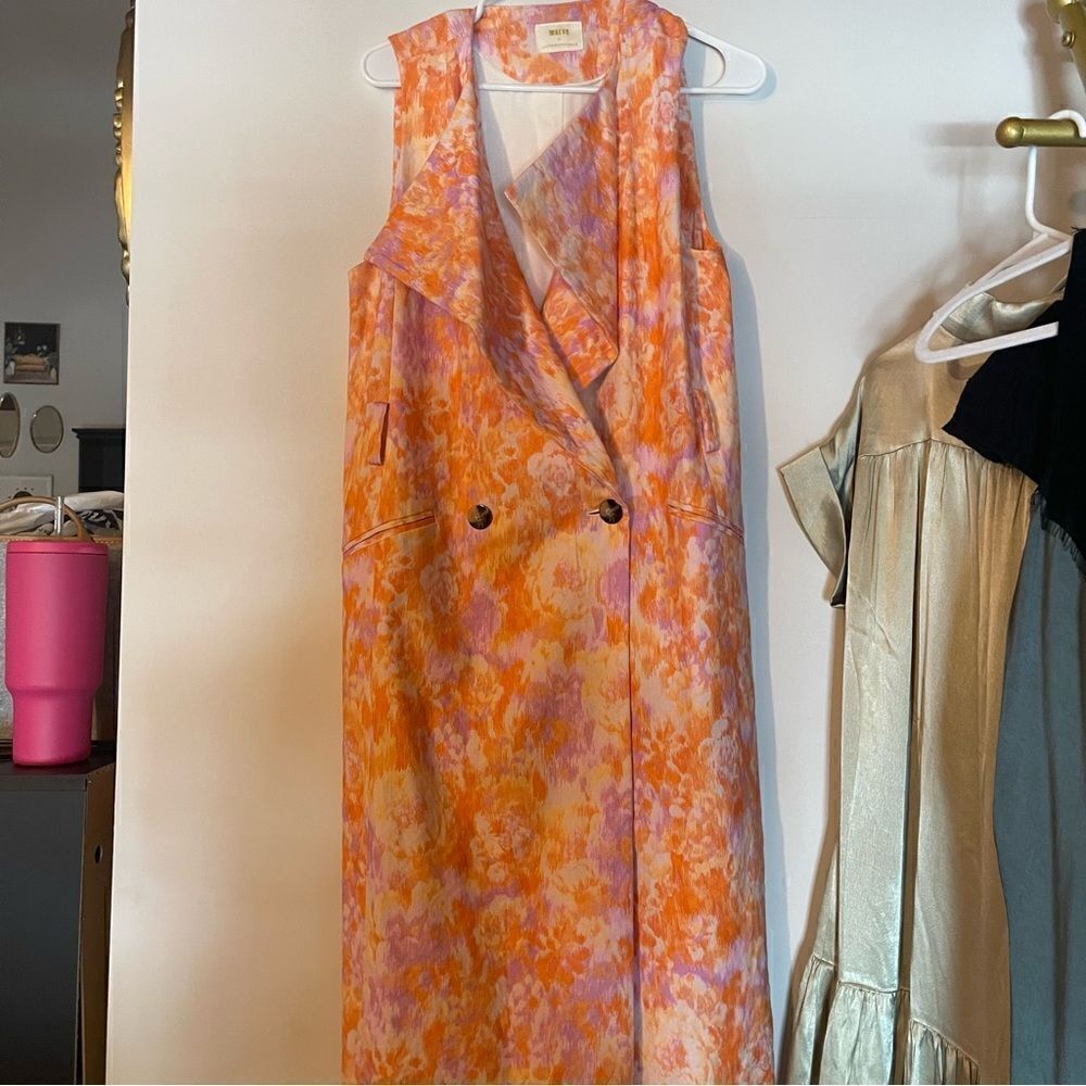 NWOT Anthropologie Maeve Summer Long Vest - one size - Picture 1 of 3